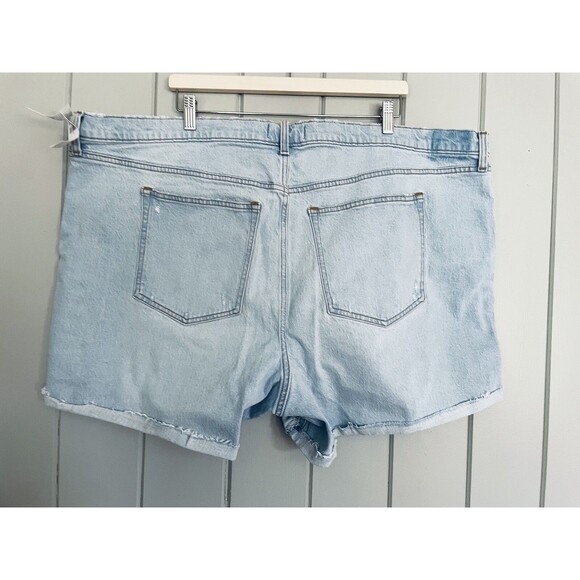 NWT Abercrombie & Fitch Dad High Rise Shorts Light Wash 37 Plus Size NEW - Picture 4 of 7